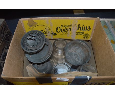 Brass Oil Lamps and Oil Lamp Shades 