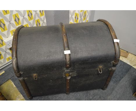 Dome Topped Traveling Trunk with Fitted Tray 