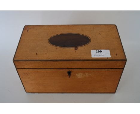 Walnut Inlaid Tea Caddy 