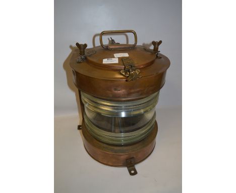 Copper Cased Ship's Lantern Masthead 