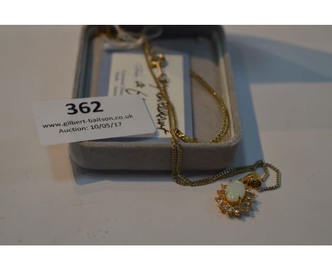 Necklace and Pendant Set with Opal 