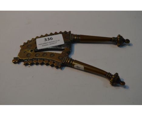 Ornate Brass Cutting Tool 