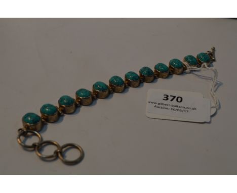 White Metal Bracelet Set with Opal 