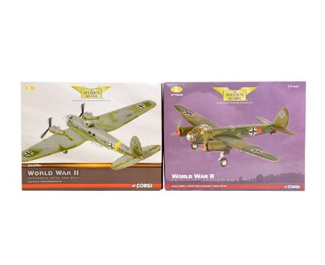 Corgi Aviation Archive 1:72 Scale Two Luftwaffe Aircraft AA36702 Junkers Ju88A and AA33706 Heinkel He111H-4 (both E boxes E-G