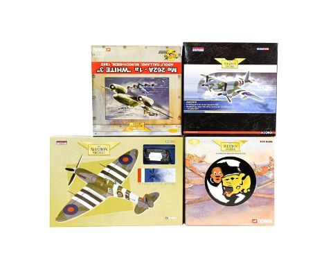 Corgi Aviation Archive 1:72 Scale WWII Group AA32108 Messerschmitt Bf109E, US35704 Me 262A White 3, AA32816 DH Mosquito Guy G