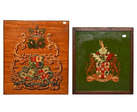 LNER Crest on painted metal backing, verso is a handwritten note stating 'This is the original hand painted cab side of engin