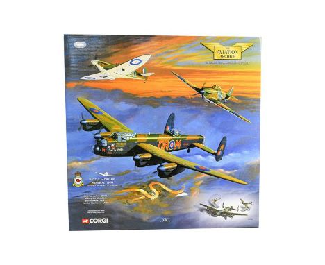 Corgi Aviation Archive AA32602 1:72 Scale Battle Of Britain Memorial Flight Set with Hawker Hurricane, Supermarine Spitfire a