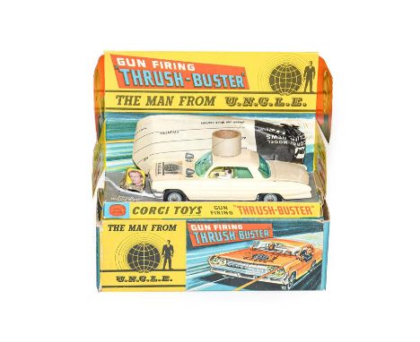 Corgi 497 Man From UNCLE Car cream, with Waverley ring , packing and leaflet (E, one chip on rear left side, box G-F, some we