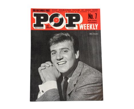 Pop Weekly No.7 12th October 1963 Autographed By The Rolling Stones five signatures: Mick Jagger, Brian Jones, Keith Richards