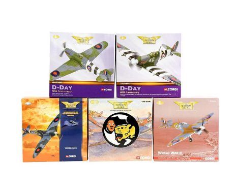 Corgi Aviation Archive 1:72 Scale WWII Group AA32109 Messerschmitt Bf109E, 49003 Supermarine Spitfire MkII, AA31906 Spitfire 