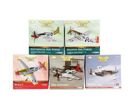 Corgi Aviation Archive 1:72 Scale P51 Mustang Group AA32212 Tempus Fugit, AA32220 Twilight Tear, US32215 Creamer's Dream, AA3