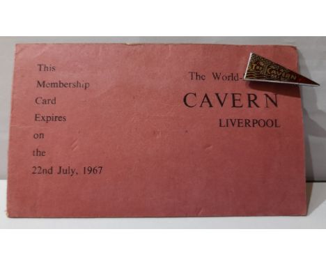 Cavern Club Membership card for Freda Kelly 1966 card was given to Freda by Alf Geohegan the Clubs owner and is for a Lifetim