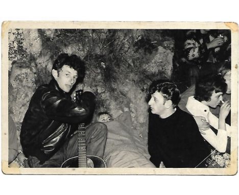 1962 Photograph of Ringo Starr &amp; Johnny Guitar in Skegness from August 1962, on reverse of card is written ?Return please