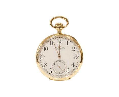 Taschenuhr Vacheron und ConstantingENEVE,gelbgold 750/fein, Beobachtungsuhr, Emailzifferblatt, Werknummer: 363042 Dm 57 mm, g