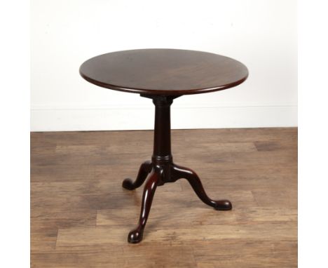 Mahogany tripod table early 19th Century, with a birdcage column, on pad feet, approximately 73cm diameter x 71.5cm high  Wit