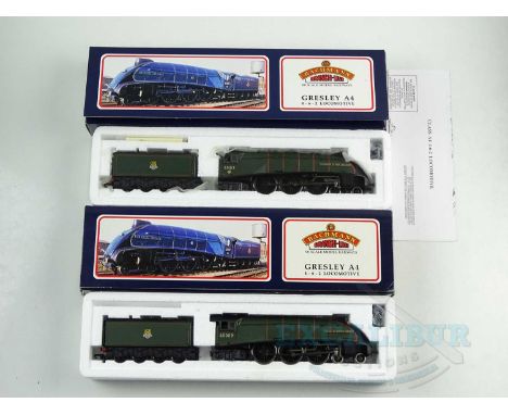 A pair of BACHMANN OO gauge class A4 steam locomotives comprising 'Dominion of New Zealand' and 'Dominion of South Africa' bo