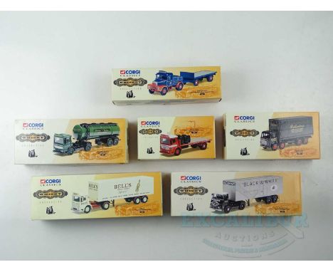 A group of CORGI 1:50 Scale whisky collection rigid and articulated lorries - VG/E in VG boxes (6)