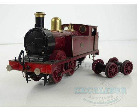 A kitbuilt O gauge standard scale Barry Railways G class 0-4-4 steam tank locomotive in Barry maroon livery numbered 66 - tra