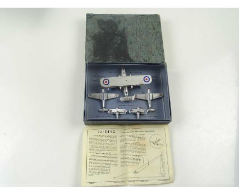 A Pre-War Dinky Toys Gift Set No 61 with gliding instructions, set consists of 60h Singapore Flying Boat with glide hole, 2 x