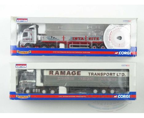 A pair of CORGI 1:50 scale articulated lorries comprising CC12427 and CC13217 - VG/E in G/VG boxes (2)