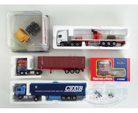 A group of CORGI 1:50 scale articulated lorries and tractor units - boxed and part boxed as lotted - VG in F/G boxes (where b