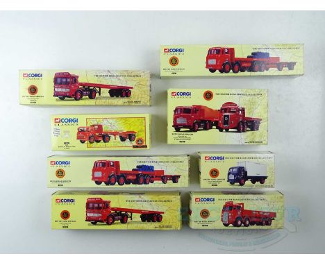 A group of CORGI 1:50 scale rigid and articulated lorries - all from the British Road Services series - VG/E in G/VG boxes (8