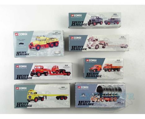 A group of CORGI Heavy Haulage 1:50 scale lorry sets - VG/E in G/VG boxes (7)