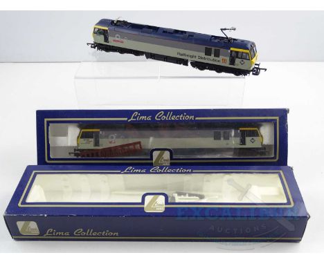 A pair of LIMA OO gauge class 92 electric locomotives in BR RfD / SNCF triple grey 'tunnel' livery comprising Charles Dickens