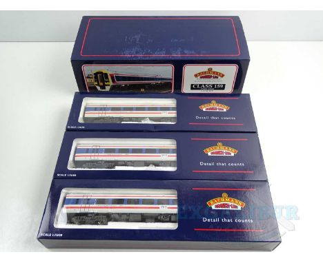 A BACHMANN OO gauge 31-512 class 159 three car DMU in ex-Network South East SWT branded livery - VG in G/VG box