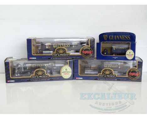 A group of CORGI 1:50 Scale rigid and articulated lorries all from the Guinness series - VG/E in G/VG boxes (4)