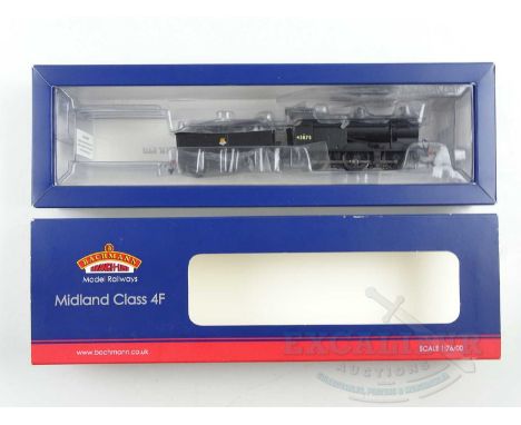 A BACHMANN OO gauge 31-881 class 4F steam locomotive in BR black livery - VG in VG box