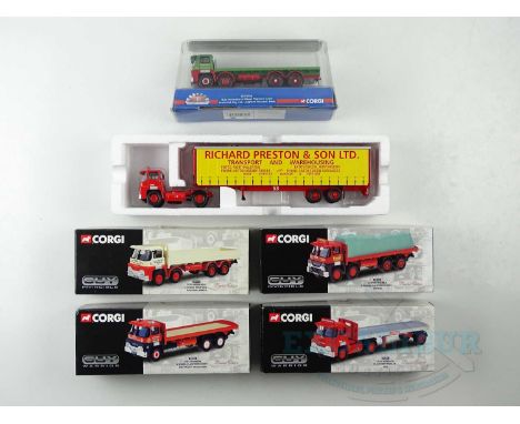 A group of CORGI 1:50 scale rigid and articulated lorries - all Guy examples - VG/E in G/VG boxes (one part boxed) (6)