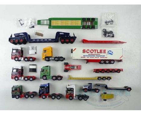 A large quantity of unboxed CORGI 1:50 scale tractor units, trailers and accessories - G/VG (unboxed) (Q)