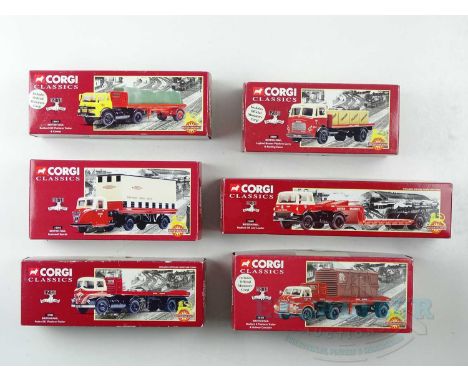 A group of CORGI CLASSICS 1:50 scale rigid and articulated lorries - all British Rail examples - VG/E in G/VG boxes (6)