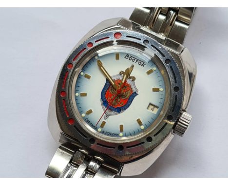 A gents Russian wrist watch by BOCTOK once owned by Sir Christopher Lee provenance from the estate of Christopher Lee with se