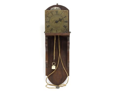 An 18th Century thirty-hour longcase clock, brass dial and movement, signed Rd Stedman Godalming and a later bracket for the 