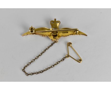 A 9ct gold and enamel RAF sweetheart brooch 3.55g 