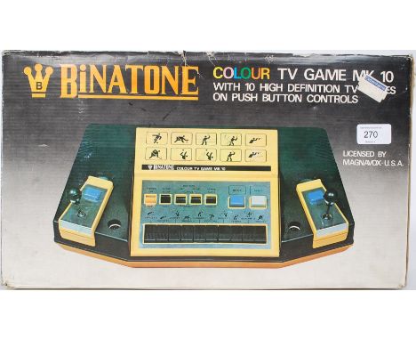 A retro boxed Binatone games console Colour TV Game Mk10, within the original box