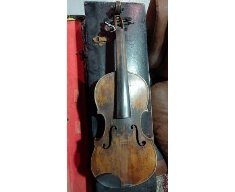 A violin, late 19th/early 20th century, with interior paper label 'Copy de Antonius Stradivarius Cremonentis Faciebat Anno 17