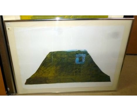 John Walker (British 1939- ), Landscape, 1969, print, signed; and five others by the same artist; Landscape 1969, Landscape 1