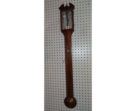 A 20th century mahogany barometer, 100cm high.