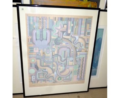 Eduardo Paolozzi RA (British 1924-2005), Selasa, 1975, print, unsigned, 69cm x 56.5cm; together with a mixed quantity of prin
