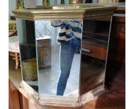 An early 20th century mirrored octagonal planter, 41cm wide x 40cm high,