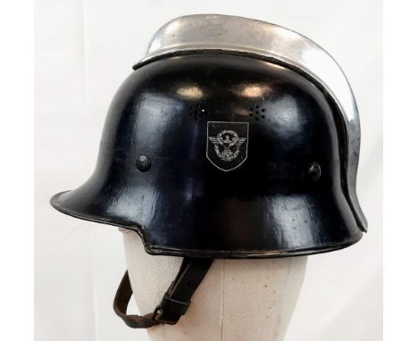 WW2 German Fire Helmet and Liner. 