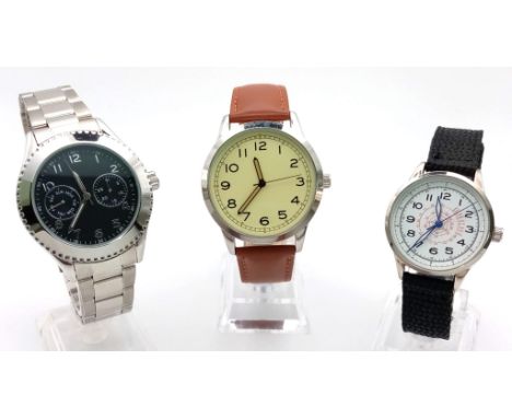 A Parcel of 3 Very Good Condition Military Homage Watches all in good. Working Order Comprising; 1980’s German Defence Forces
