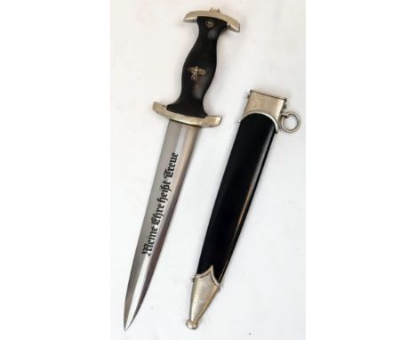 3rd Reich Waffen SS Enlisted Mans Dagger. Maker: Gottlieb Hammesfahr. 