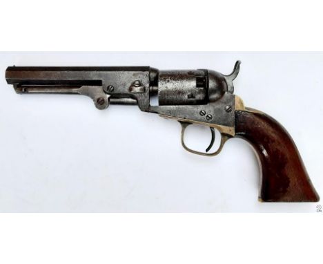 An Antique 1860 Pocket Colt 31 Revolver Black Powder Pistol. Model 1849. Stagecoach scene on cylinder. Nice collectable firea