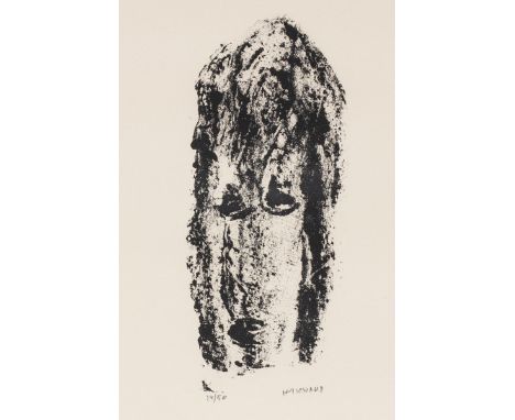 Henri Michaux1899 Namur - 1984 Paris - Ohne Titel - Lithografie/Papier. 14/50. 20 x 8,5 cm, 50,5 x 32,5 cm. Sign. r. u.: MICH
