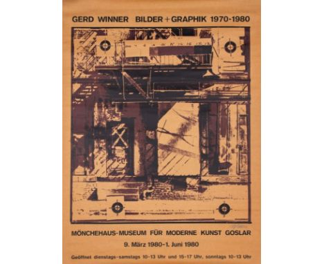 Gerd Winner1936 Braunschweig - lebt in München und Liebenburg - "Bilder + Graphik 1970-1980" (Ausstellungsplakat) - Farbserig