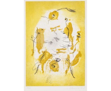 Emil Schumacher1912 Hagen - 1999 San José (Ibiza) - "Bingo" - Farbradierung/Papier. 37/65. 45,7 x 32,3 cm, 69,5 x 49,7 cm. Si